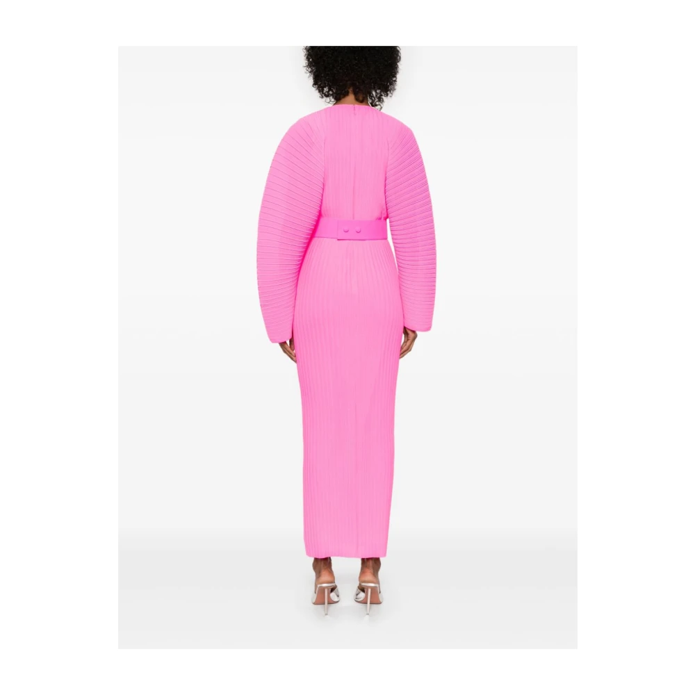 Solace London Fuchsia Pencil Jurk met Riem Pink Dames