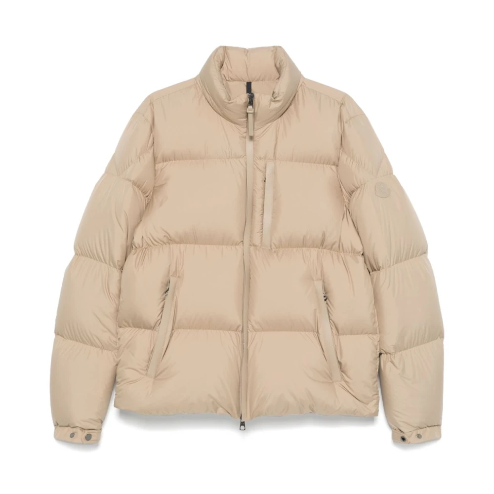 Moncler Gewatteerde Beige Jas Gewatteerd Ontwerp Beige Heren