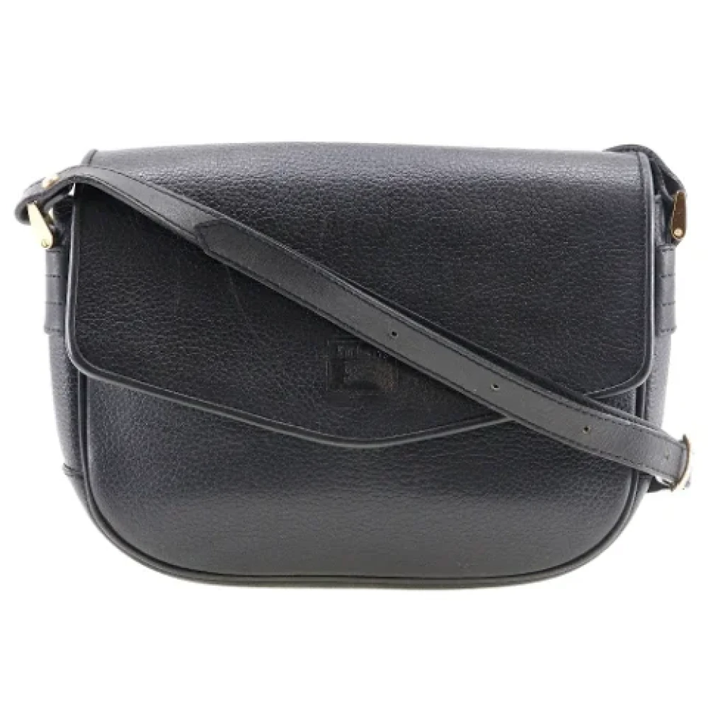 Burberry Vintage Pre-owned Leather crossbody-bags Black Dames