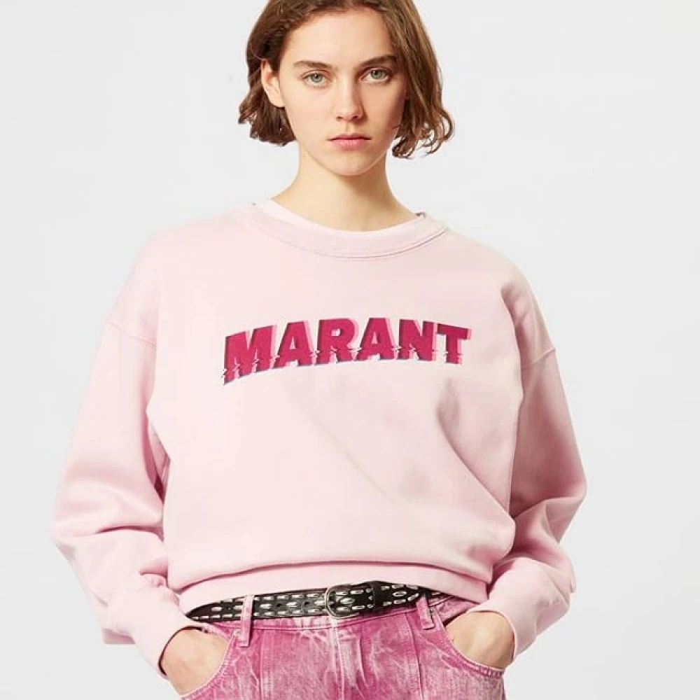 Isabel Marant Étoile Katoenen sweatshirt met voorontwerp Pink Dames