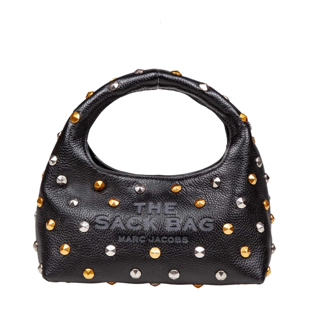 Marc Jacobs Gestudeerde Leren Mini Handtas in Zwart Black Dames