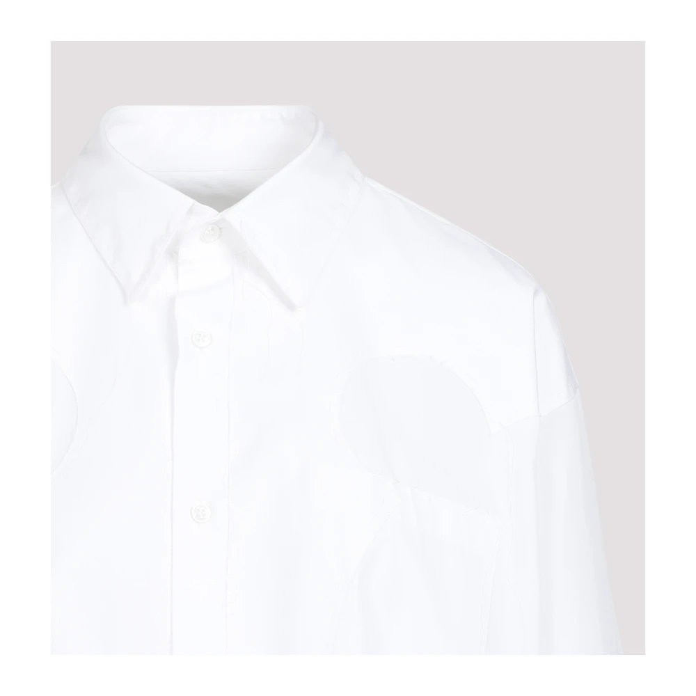 Maison Margiela Witte Katoenen Overhemd met Décortiqué Details White Dames