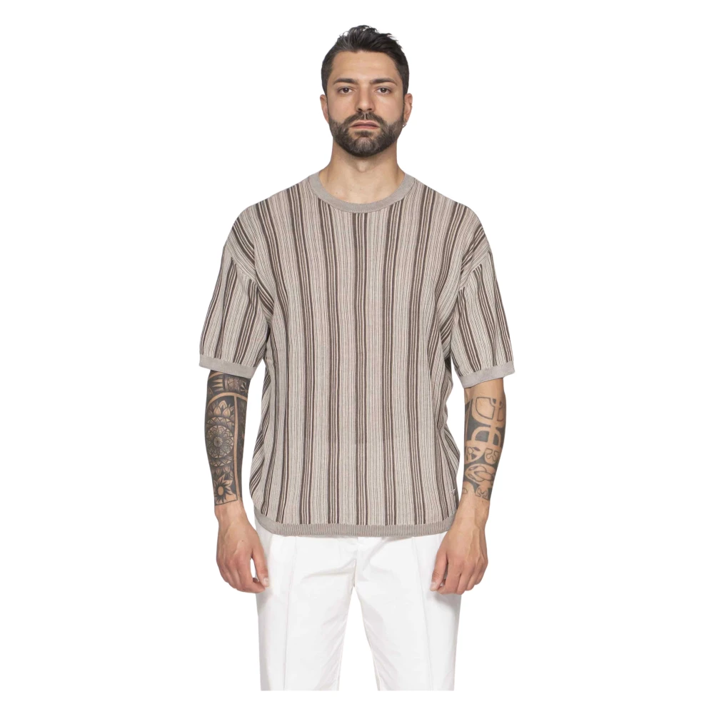Emporio Armani Mannelijk Beige Tops Heren, L, Truien