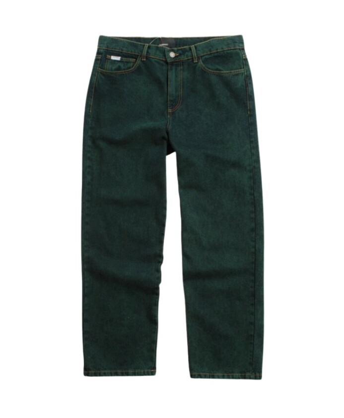 pantalon-en-denim-classique-vert