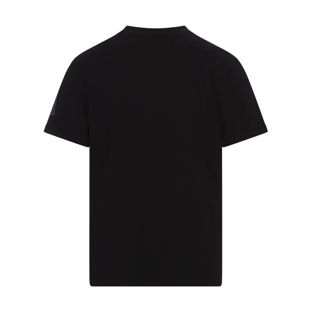 alexander mcqueen Zwart Logo Tape Crew-neck T-shirt Black Heren