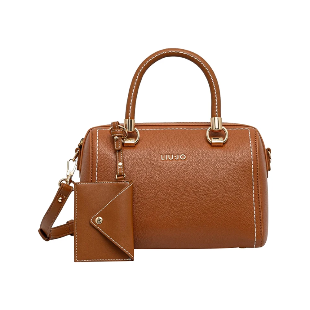 Liu Jo Bruine Satchel Handtas met Ritssluiting Brown Dames