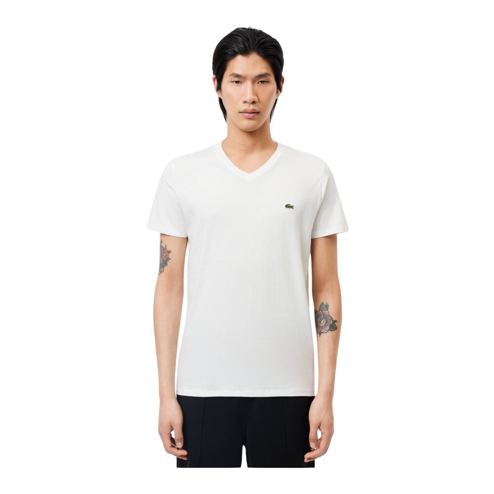 Tee shirt lacoste col v fashion femme