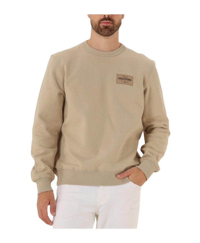 bruine-monotype-label-sweatshirt-voor-heren