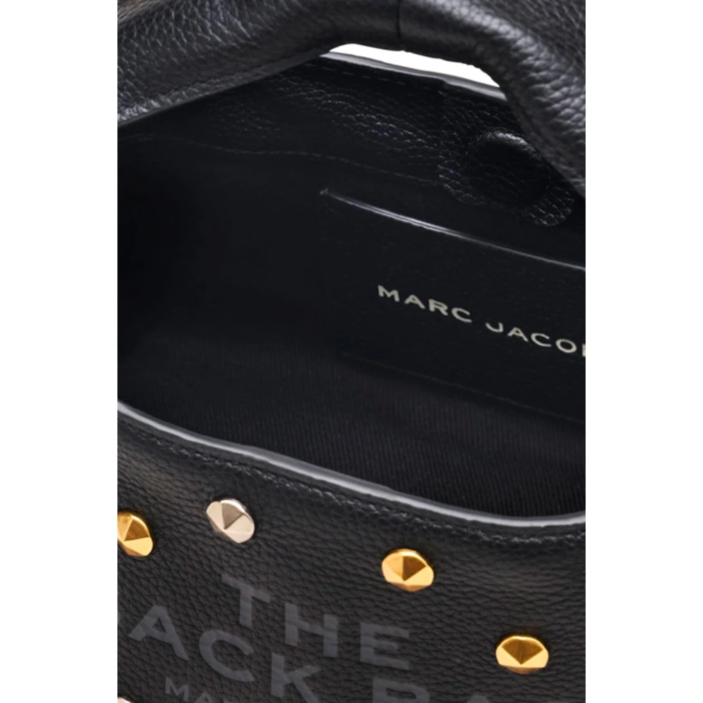 Marc Jacobs Zwarte leren schoudertas met studs Black Dames