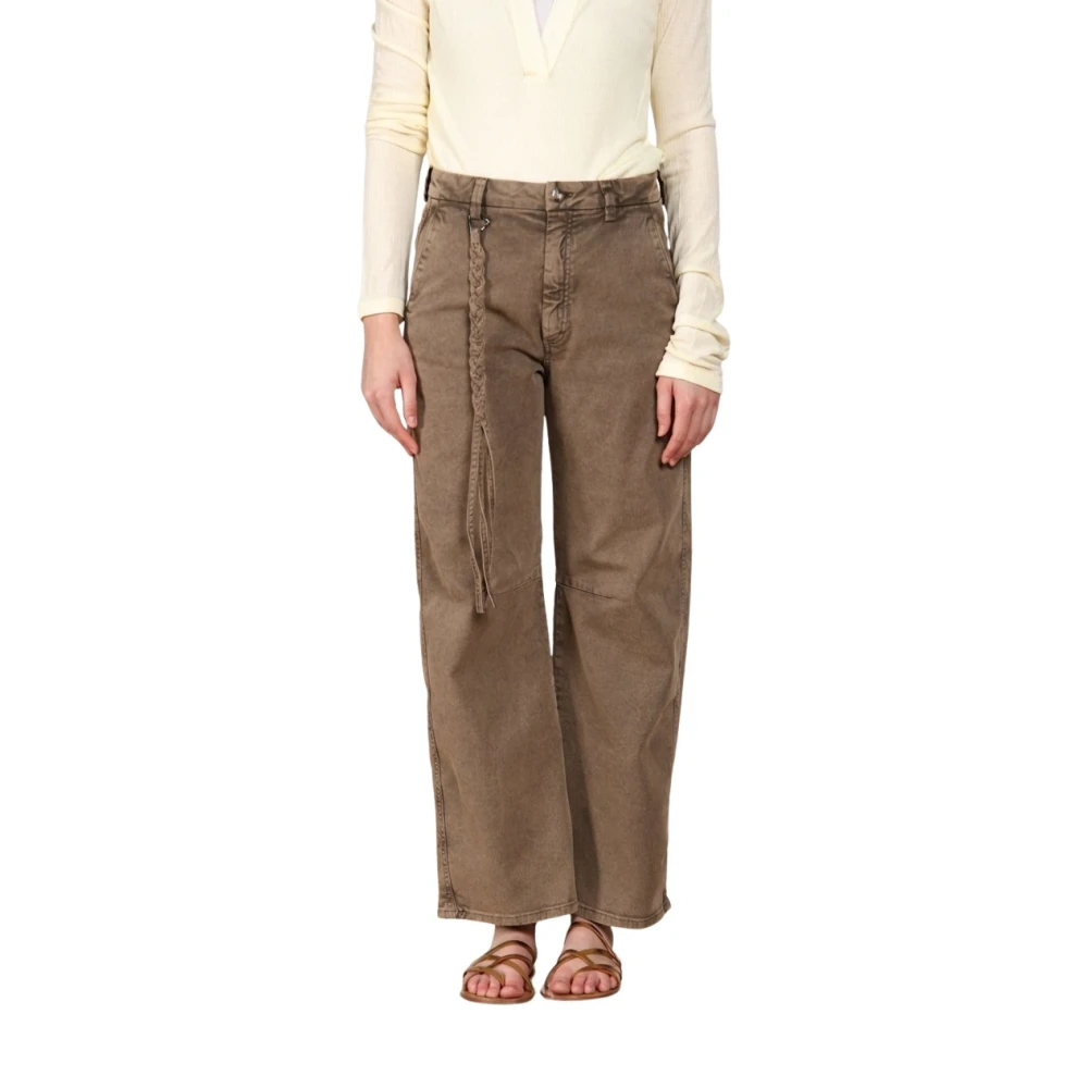 Mason's Femme Beige - Valerie Balloon Fit Denim Pants - Jeans - Taille: 38 Fr