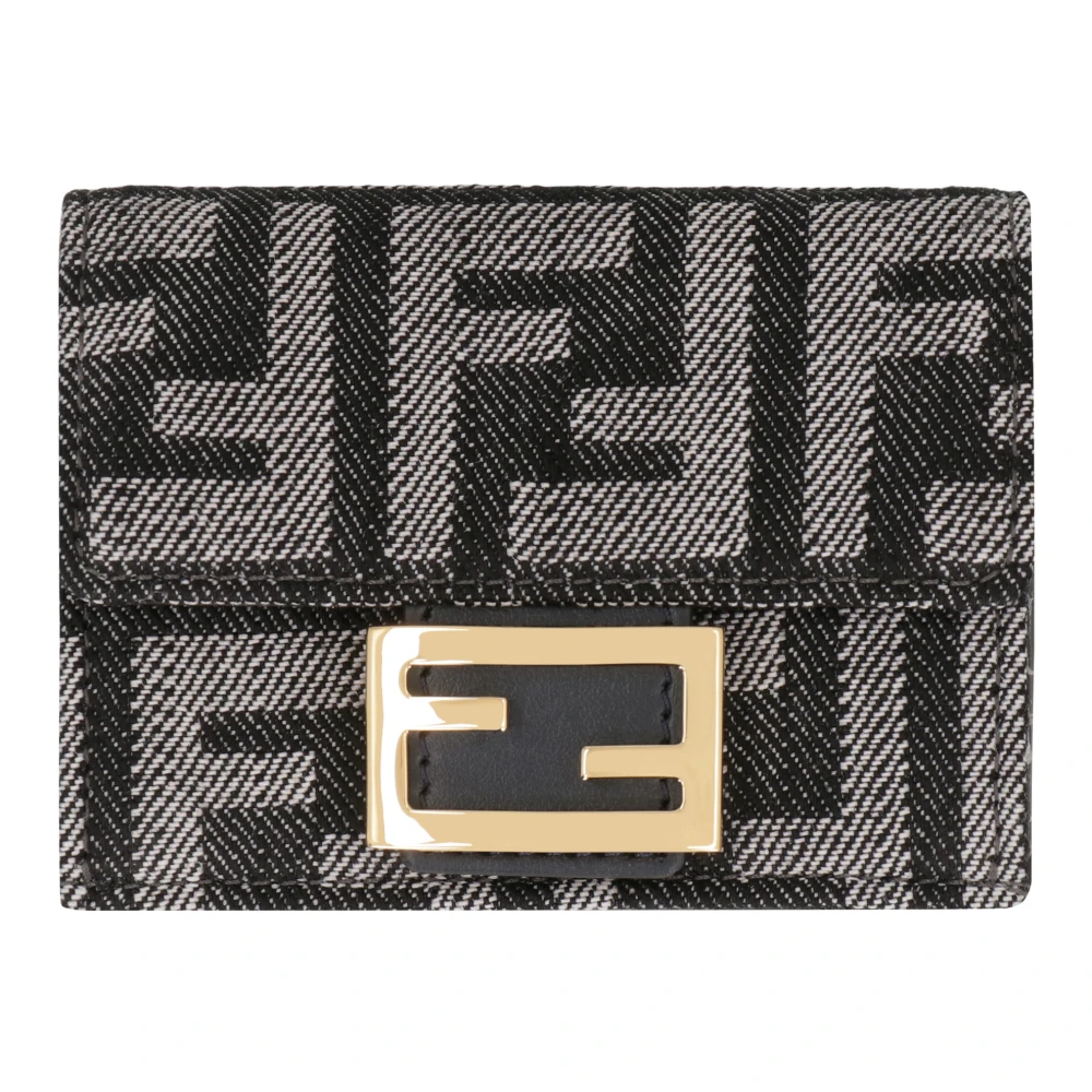 Fendi Women's Blue Wallets & Cardholders, One Size, Micro Trifold Baguette