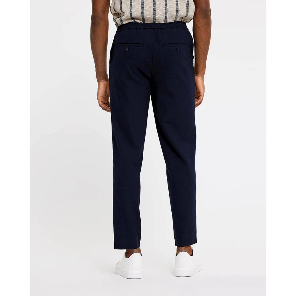 Plain Units Klassieke Chino Theo Navy Blue Heren