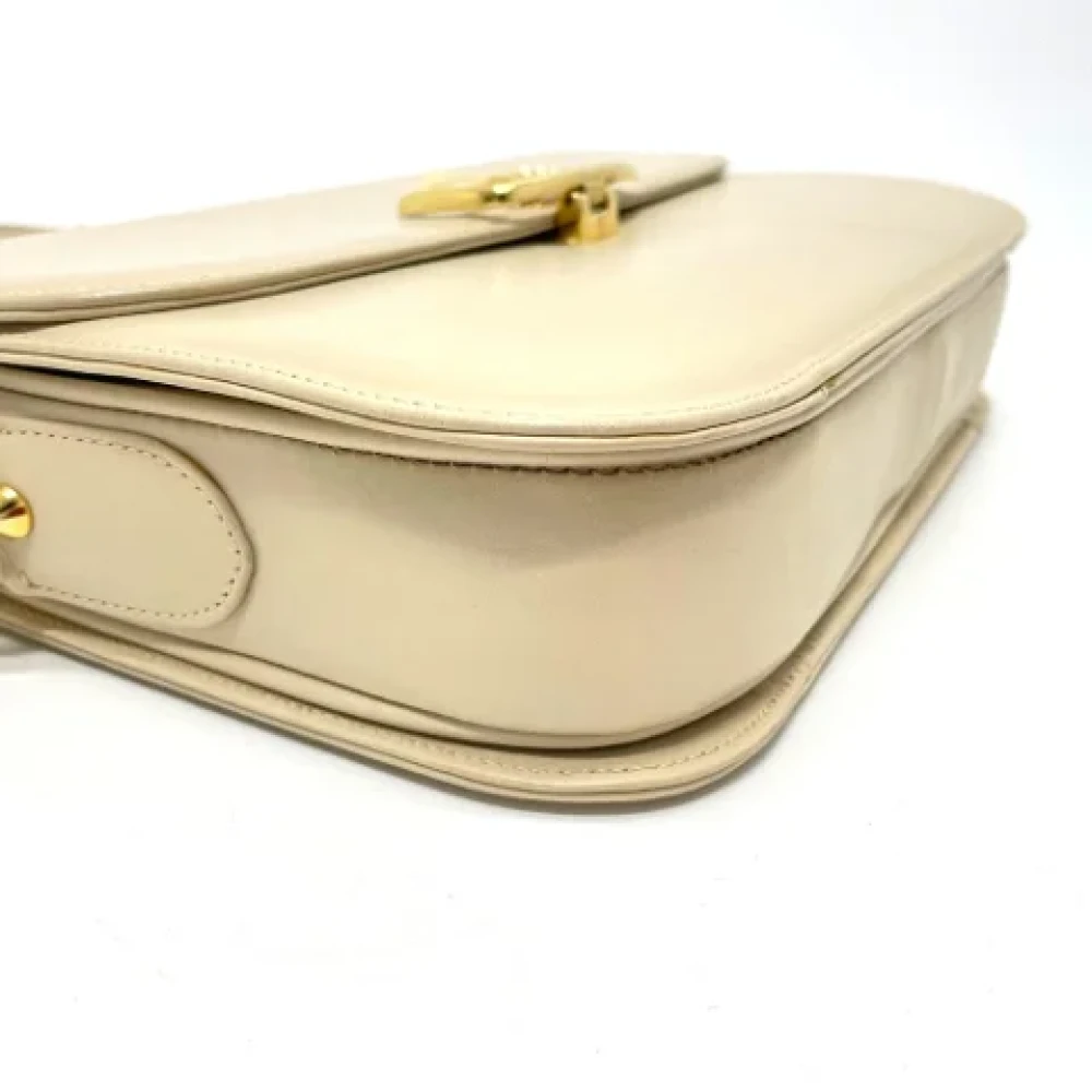Celine Vintage Pre-owned Leather celine-bags Beige Dames