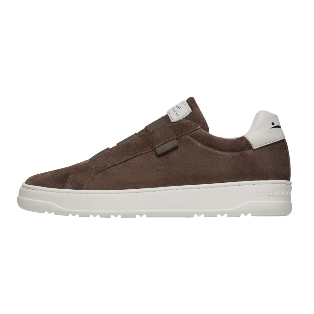 Voile Blanche Suède Sneakers Heren Schoenen Bruin