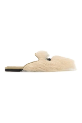Shearling And Suede Slippers