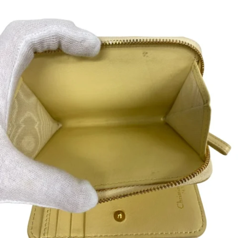 Dior Vintage Pre-owned Leather wallets Yellow Dames