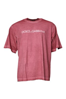 rosa-logotyp-tryck-bomull-crew-neck-t-shirt