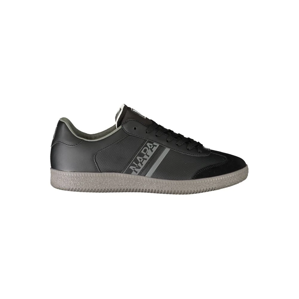 Napapijri Men's Black Polyester Sneaker With Contrast Details