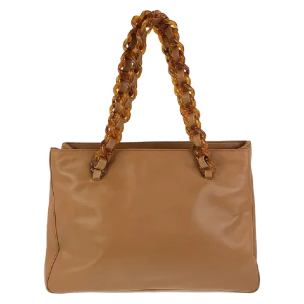 Prada Vintage Pre-owned Leather prada-bags Brown Dames