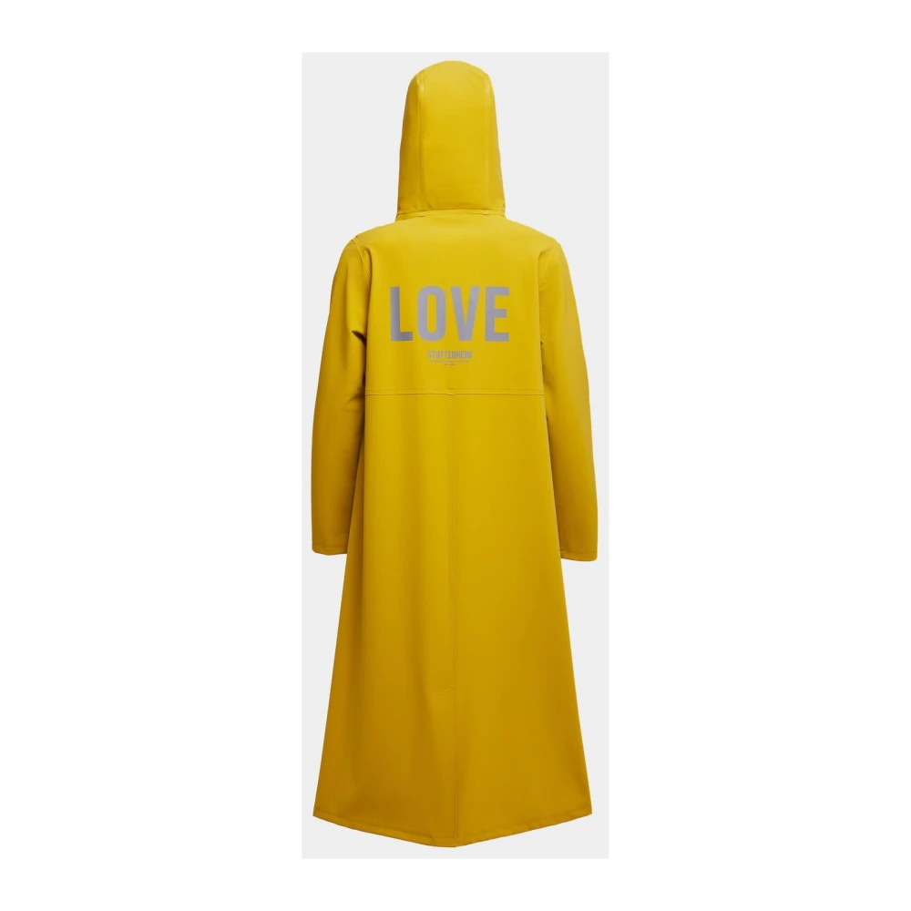 Stutterheim Love Print Matte Regenjas Yellow Dames
