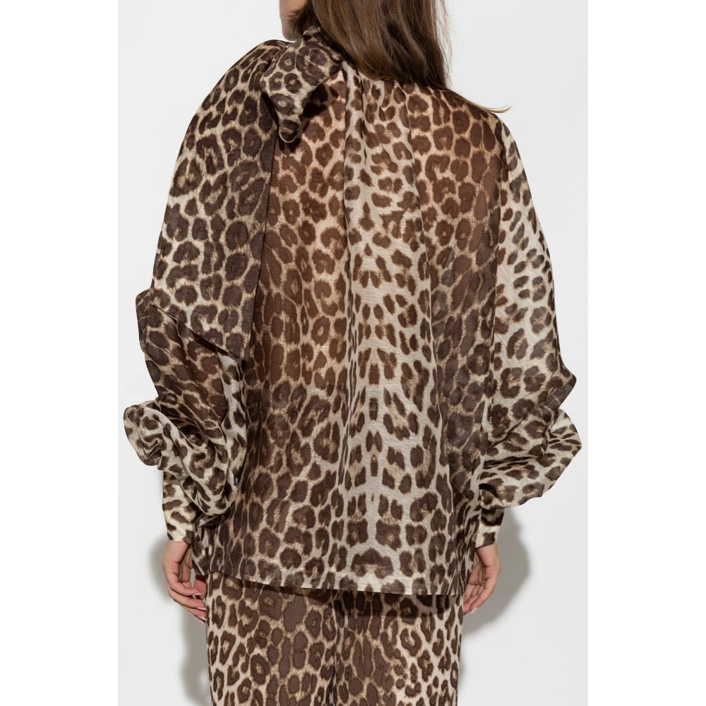 Zimmermann Shirt met dierenprint Brown Dames