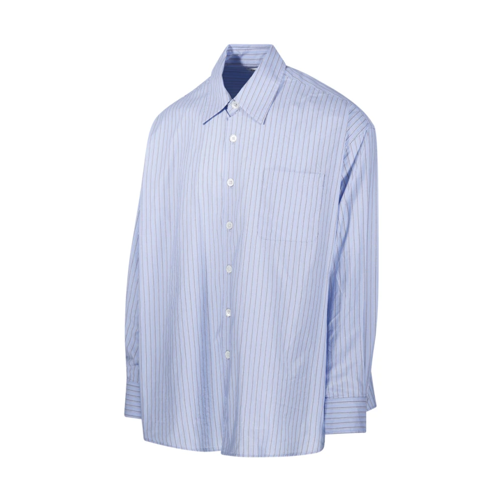 Our Legacy Gestreepte Oxford Geleende Overhemd Blue Heren
