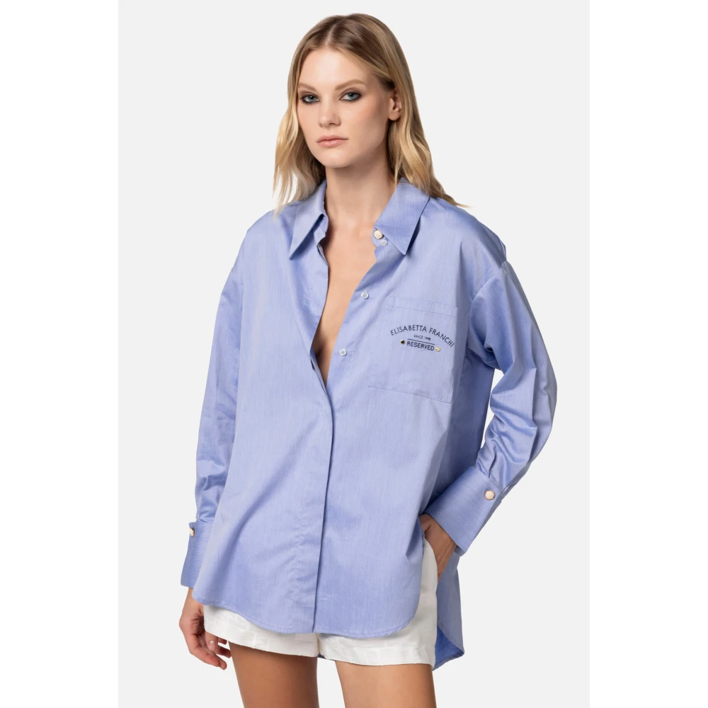 Elisabetta Franchi blouses Ca03441E2 Blue Dames
