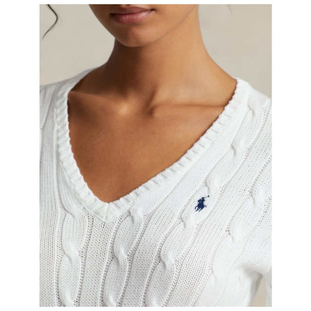 Polo Ralph Lauren Gebreide Katoenen Trui Kimberly White Dames