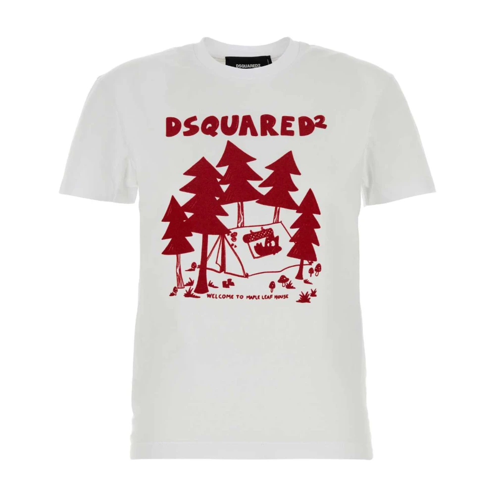 Dsquared2 Klassiek Wit Katoenen T-shirt White Dames