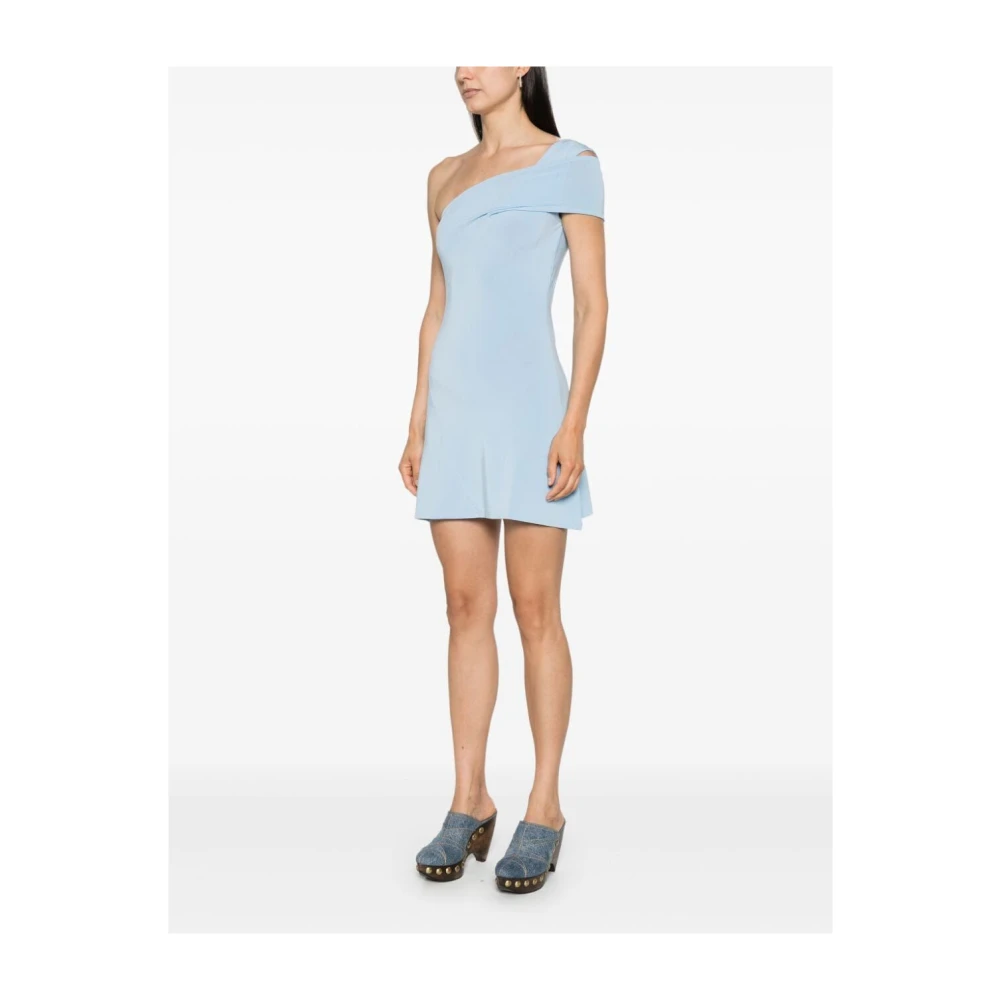 Paloma Wool Asymmetrische one-shoulder mini-jurk lichtblauw Blue Dames