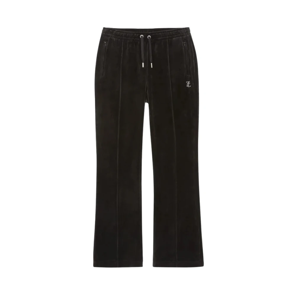Juicy Couture Fluwelen Sweatpants met Zilveren Details Green Dames
