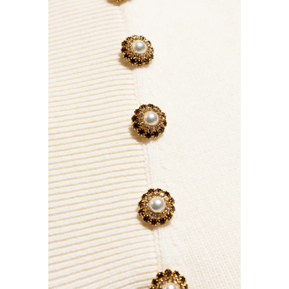 Dolce & Gabbana Trui met glinsterende applicaties Beige Heren
