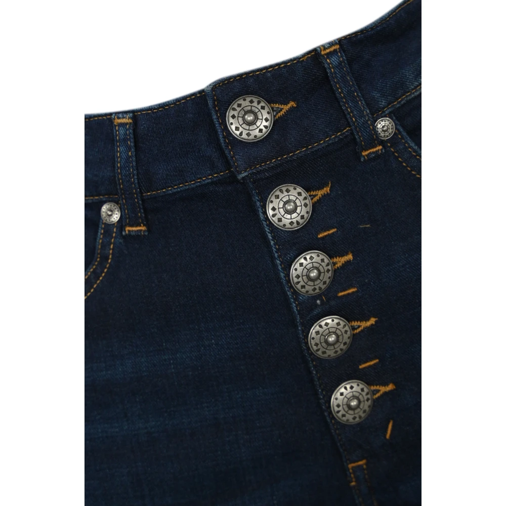 Dondup Denim Cropped Loose Fit Broek Blue Dames