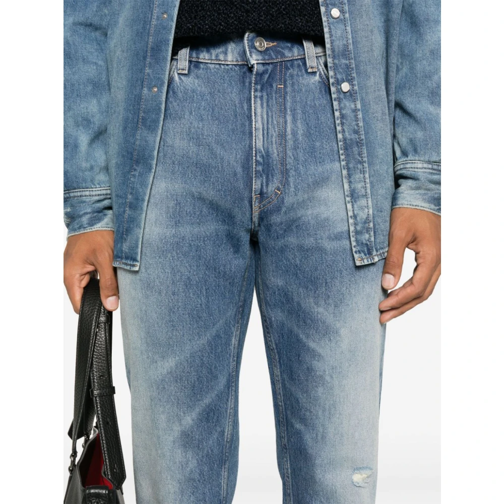 Givenchy Skinny Straight Fit Broek Blue Heren