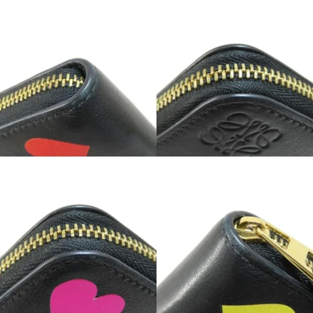 Loewe Pre-owned Leather wallets Black Dames