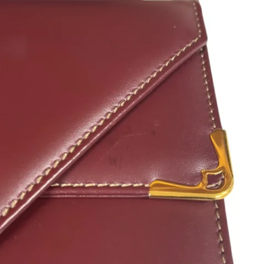 Cartier Vintage Pre-owned Leather shoulder-bags Red Dames