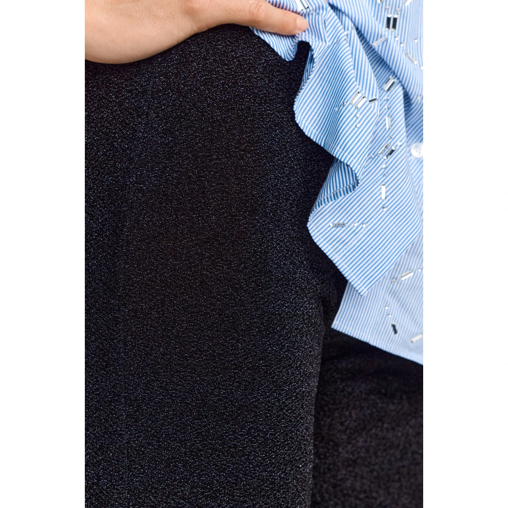 Rich & Royal Sprankelende Straight Leg Broek Black Dames
