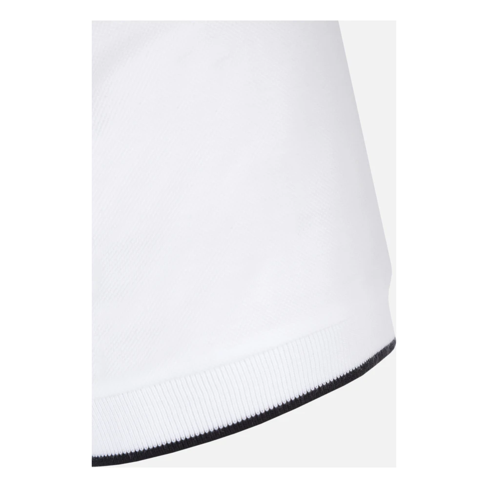 Ermenegildo Zegna Polo Shirt met Contrast Trim White Heren