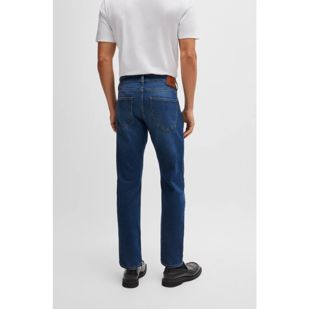 Hugo Boss Delaware Slim Jeans in donkerblauwe denim Blue Heren
