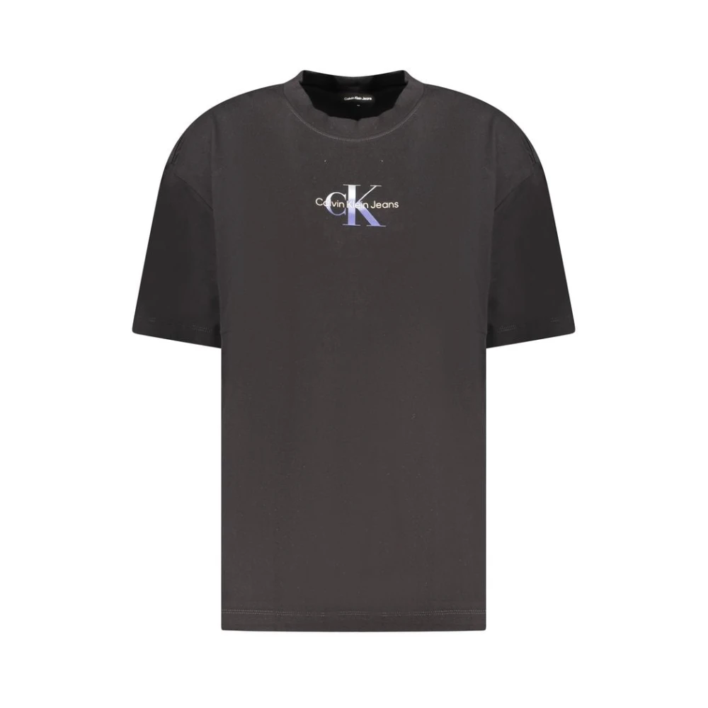 Calvin Klein Zwarte Katoenen Tops & T-shirt Black Dames