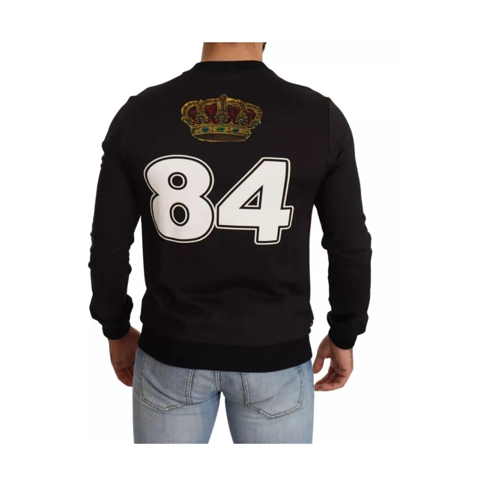 Dolce & Gabbana Cupid Print Logo Hoodie Sweatshirt Black Heren