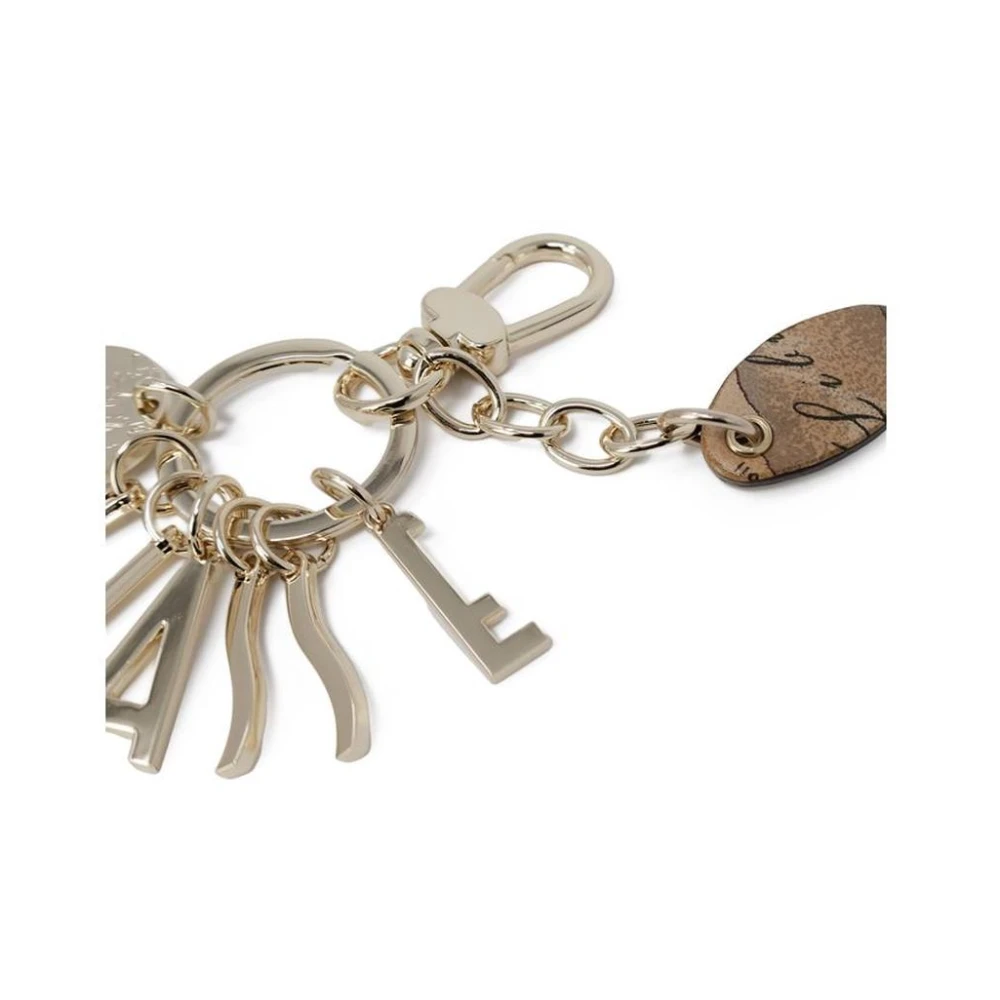 Alviero Martini 1a Classe Gouden Zink Sleutelhanger met Letterbedel Yellow Dames