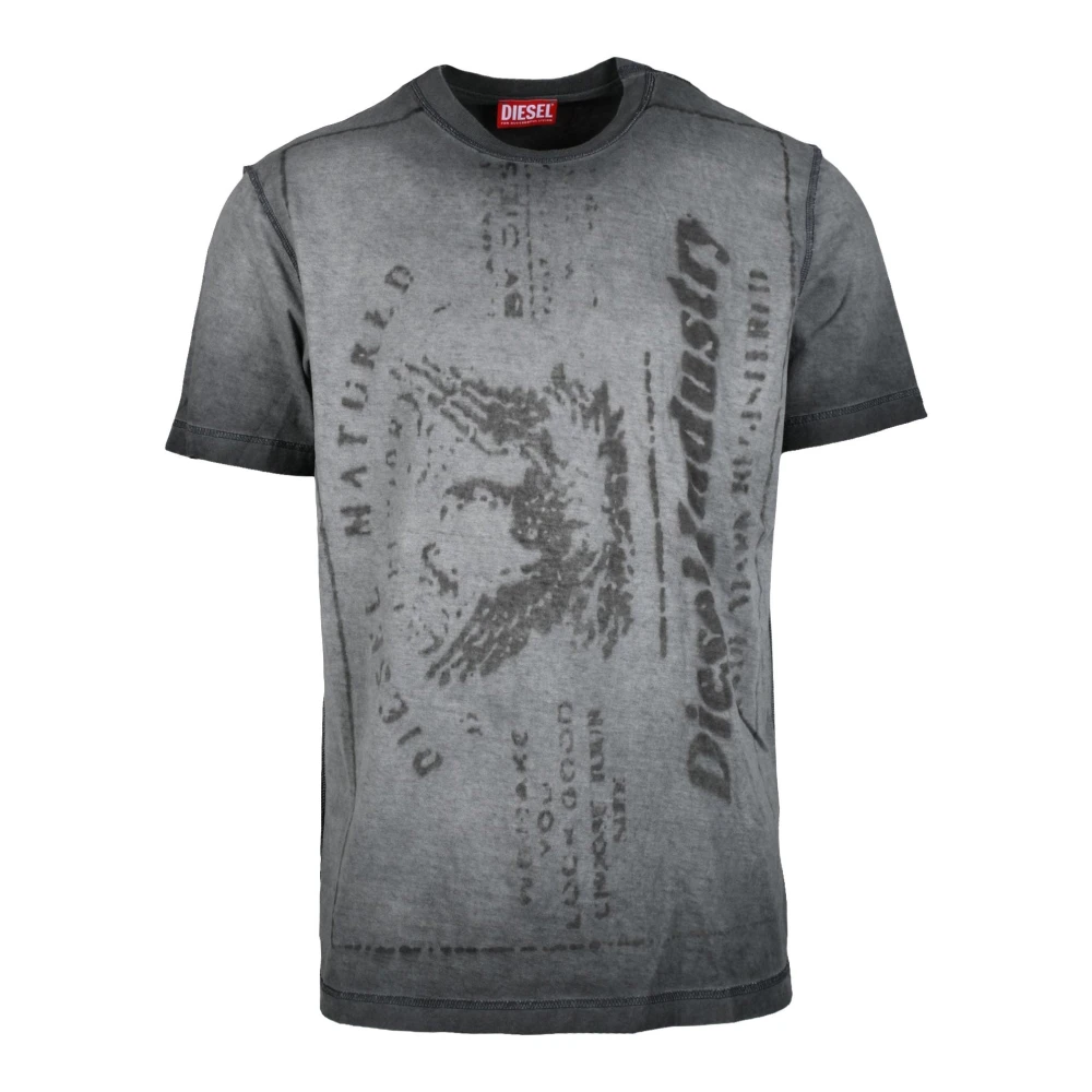 Diesel Katoenen T-shirt Gray Heren