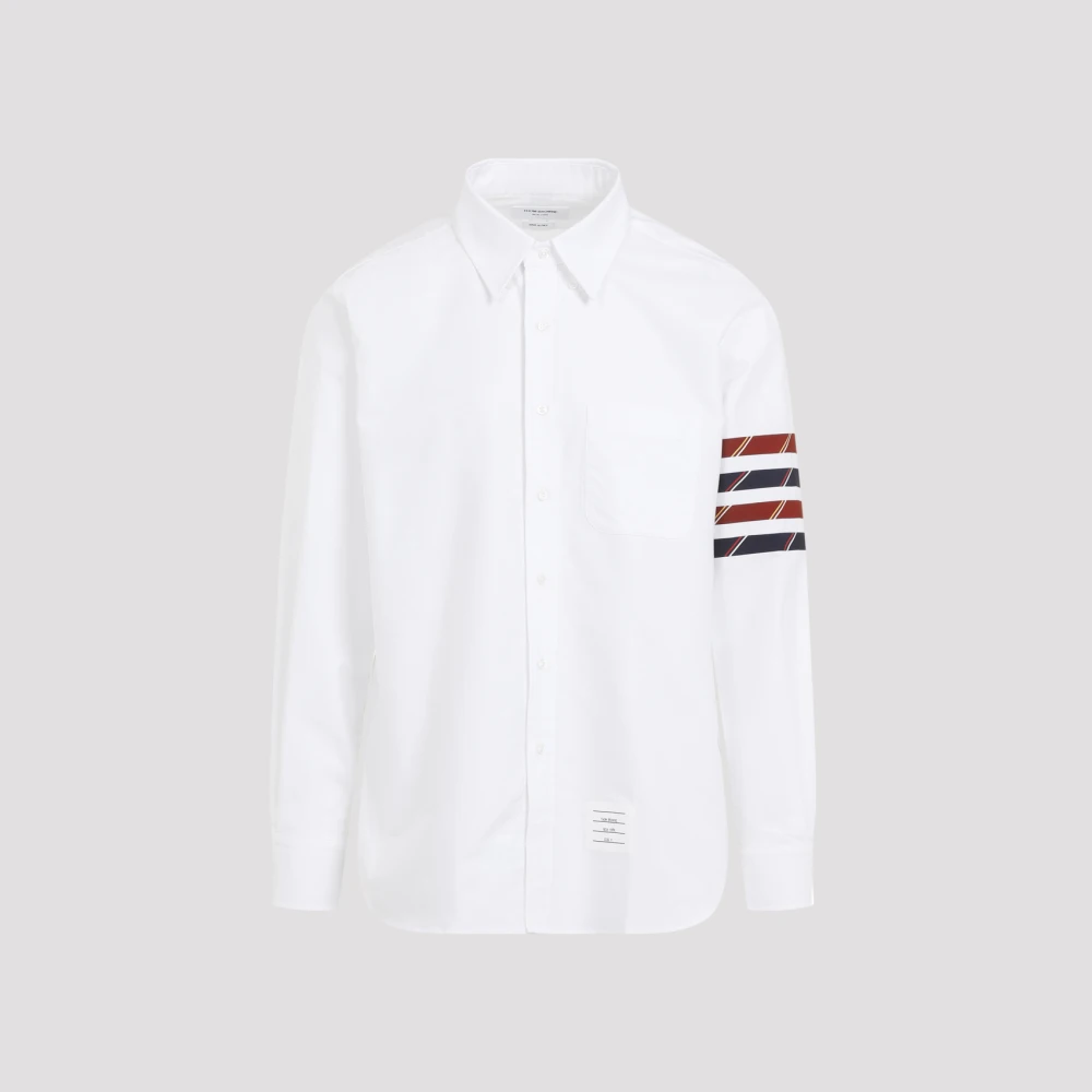 Thom Browne Klassieke Witte Katoenen Overhemd White Heren