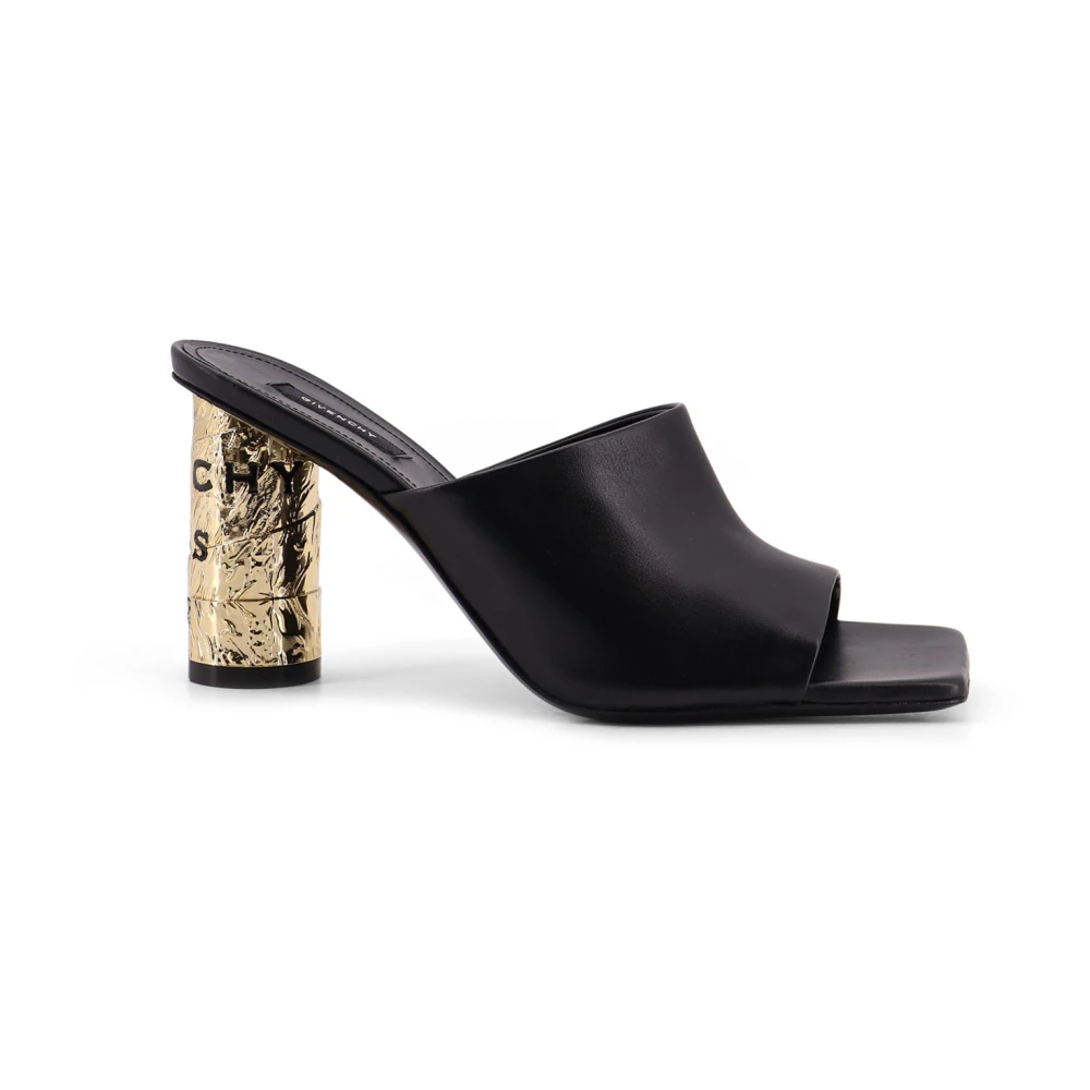 Givenchy Women's Black Heeled Mules, 4 Uk, Tape Heeled Mules