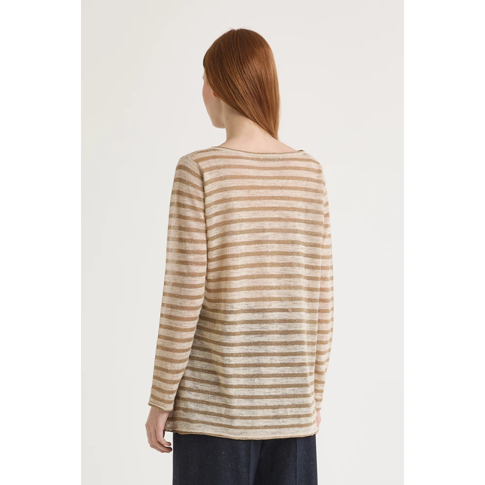 Maliparmi Zomer Linnen Gebreid Beige Dames