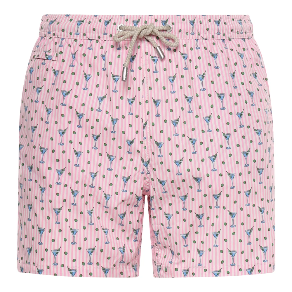 Mc2 Saint Barth Pink Beachwear, Male, 3XL, Ultralight Stretch Swim Short