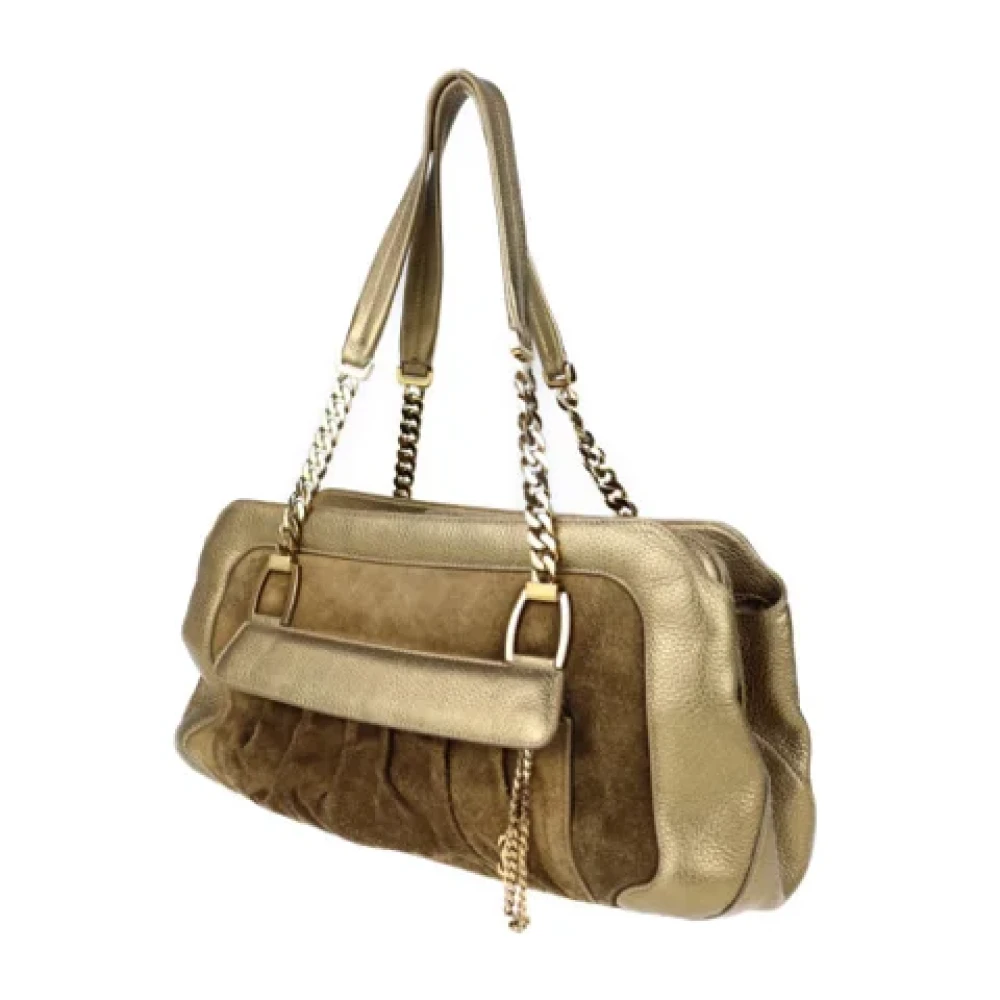 Cartier Vintage Pre-owned Leather shoulder-bags Yellow Dames
