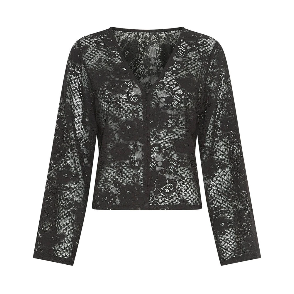 Moss copenhagen Antonie Lange Mouw Blouse Black Dames