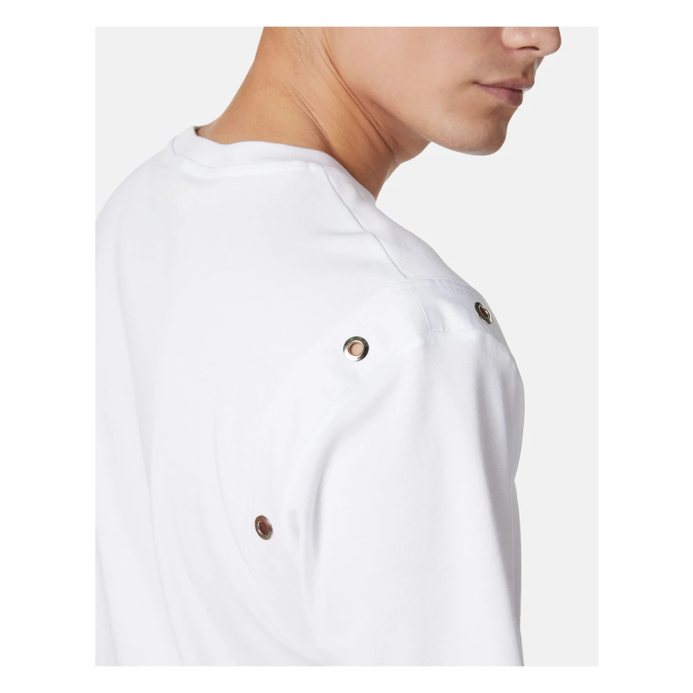 Iceberg Wit regular fit T-shirt van interlock stof White Heren
